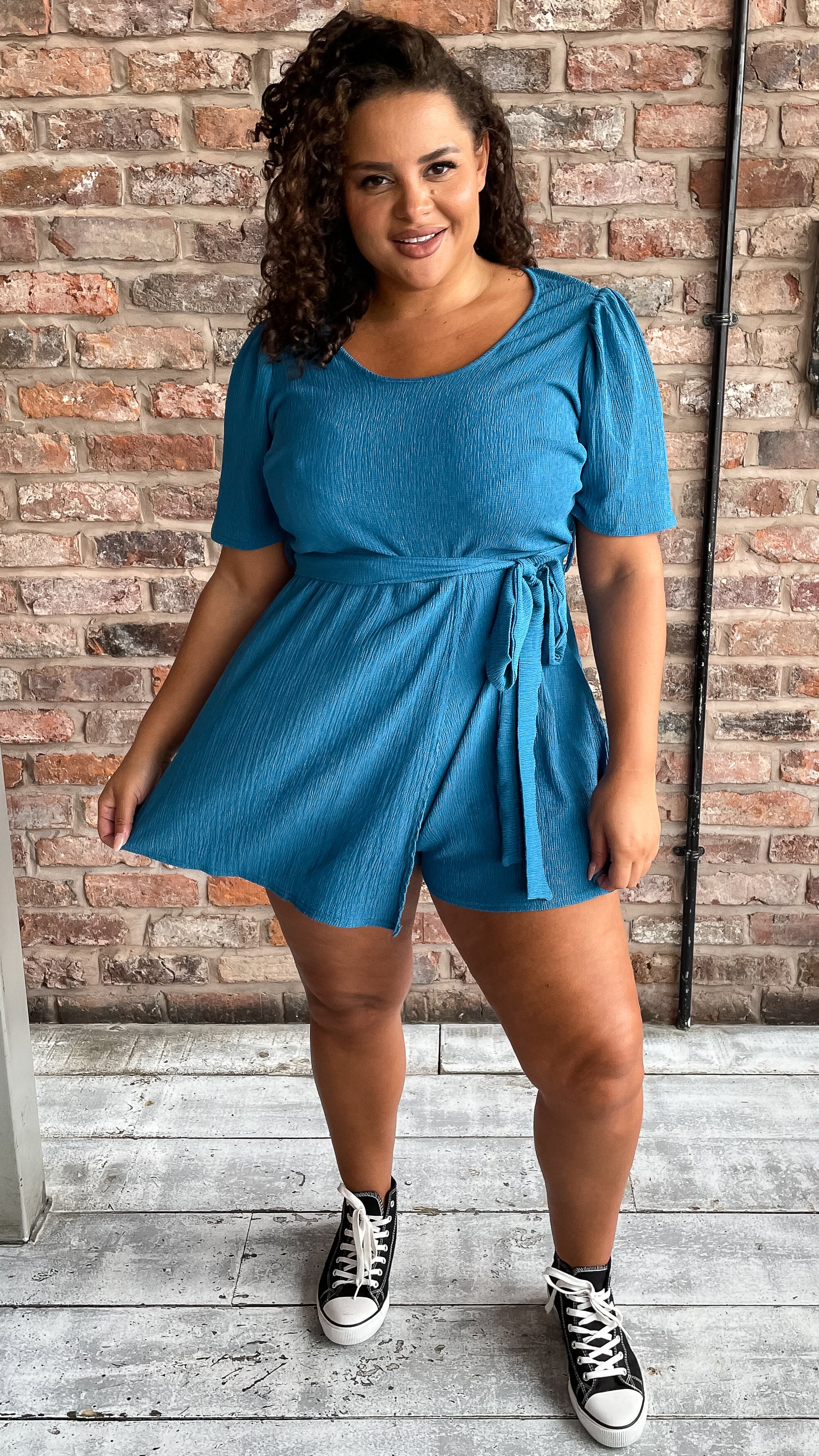 CurveWow Skort Playsuit Light Blue - Image 5