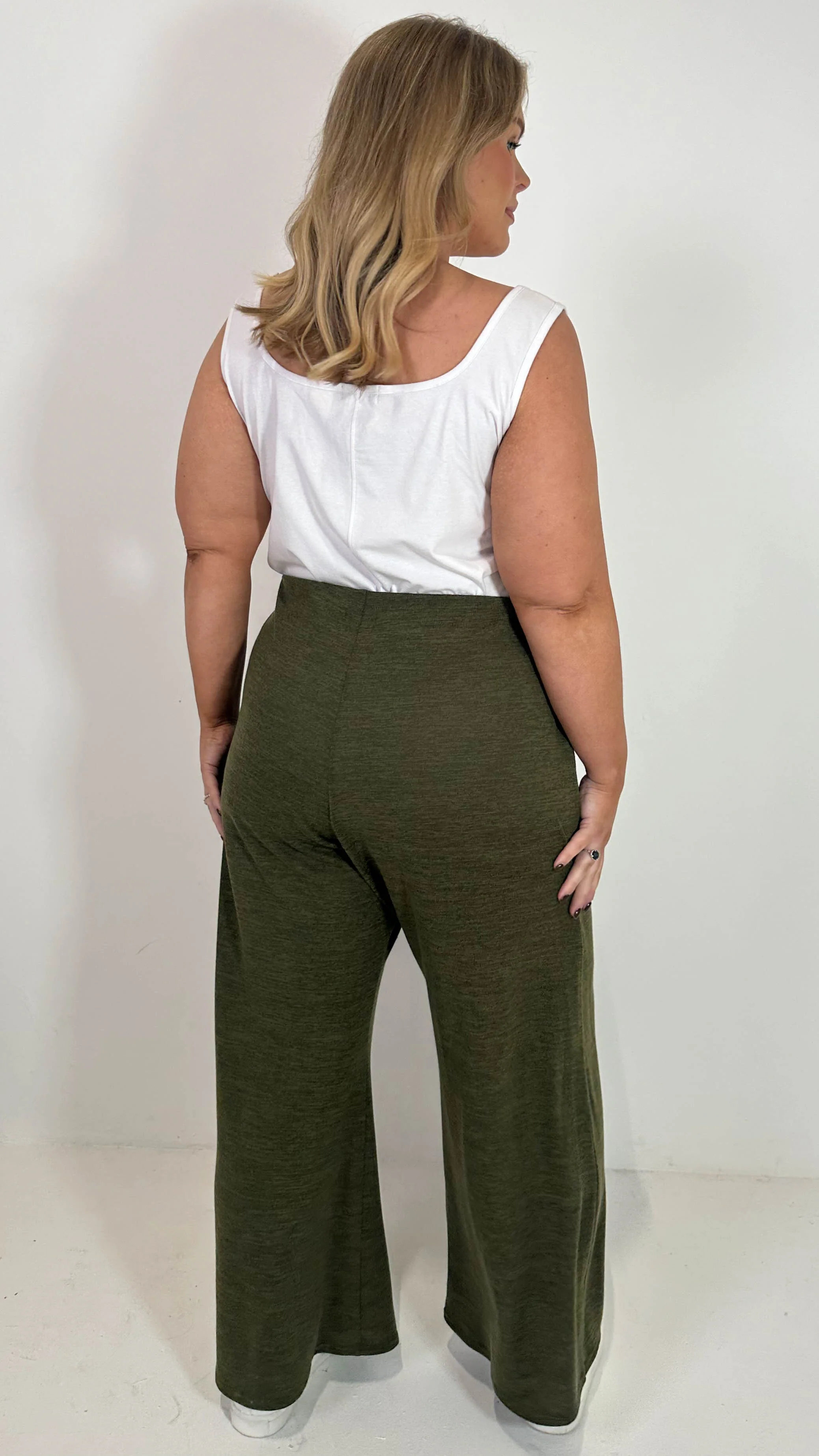 CurveWow Snit Wideleg Trouser Khaki - Image 8