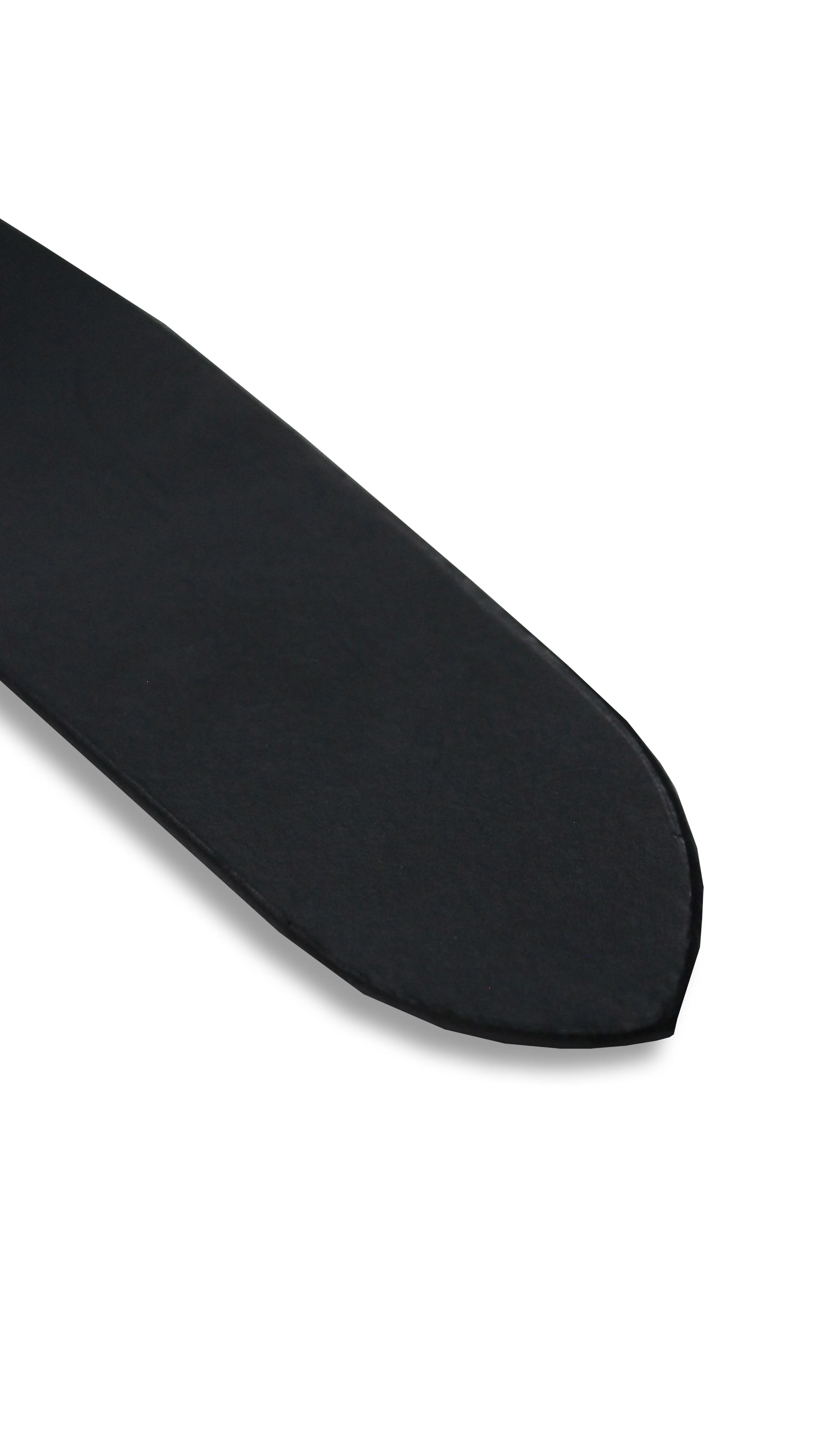 CurveWow Square Buckle Leather Belt Black - Image 4