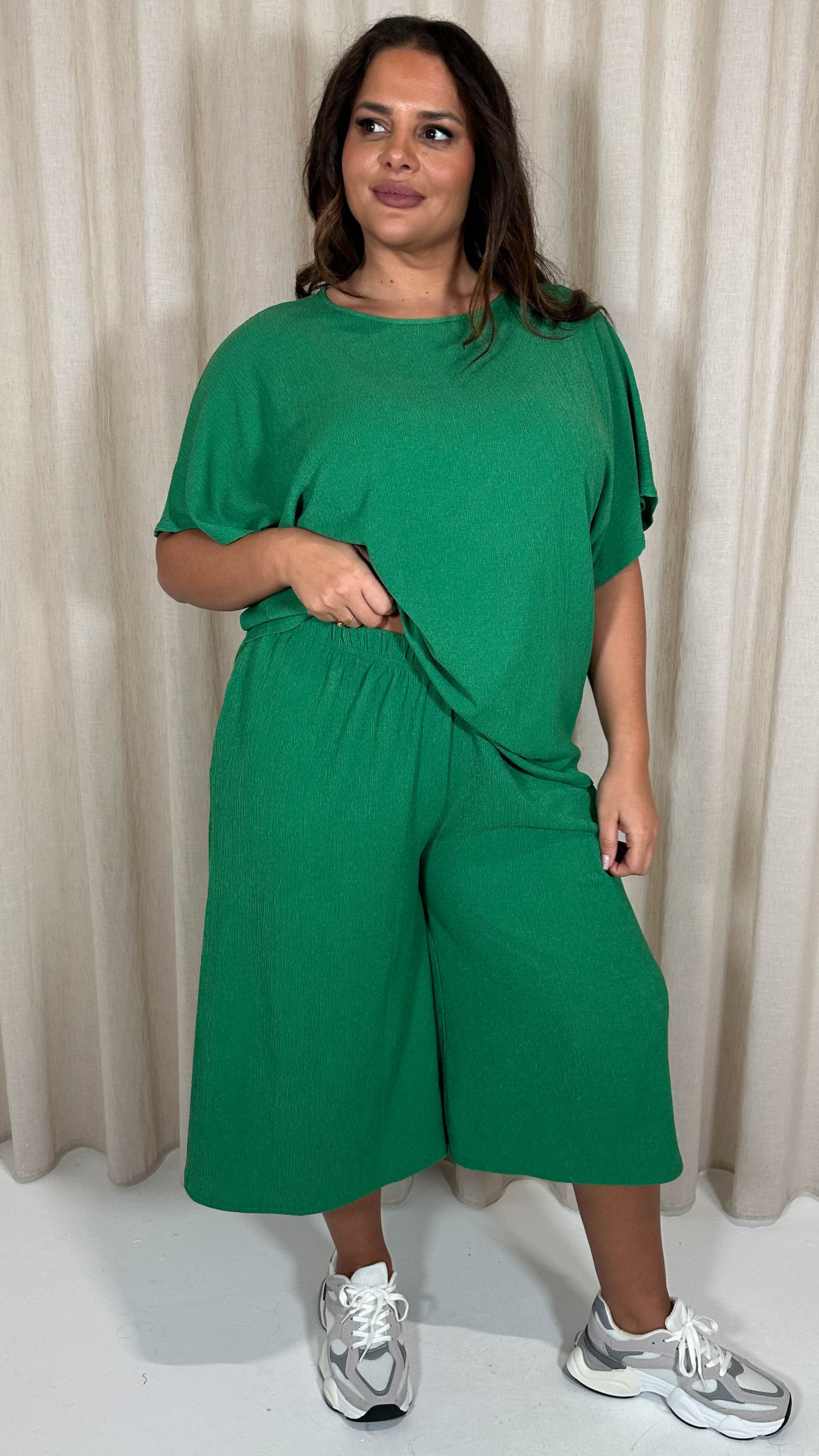 CurveWow Tree Bark Culotte Green - Image 4