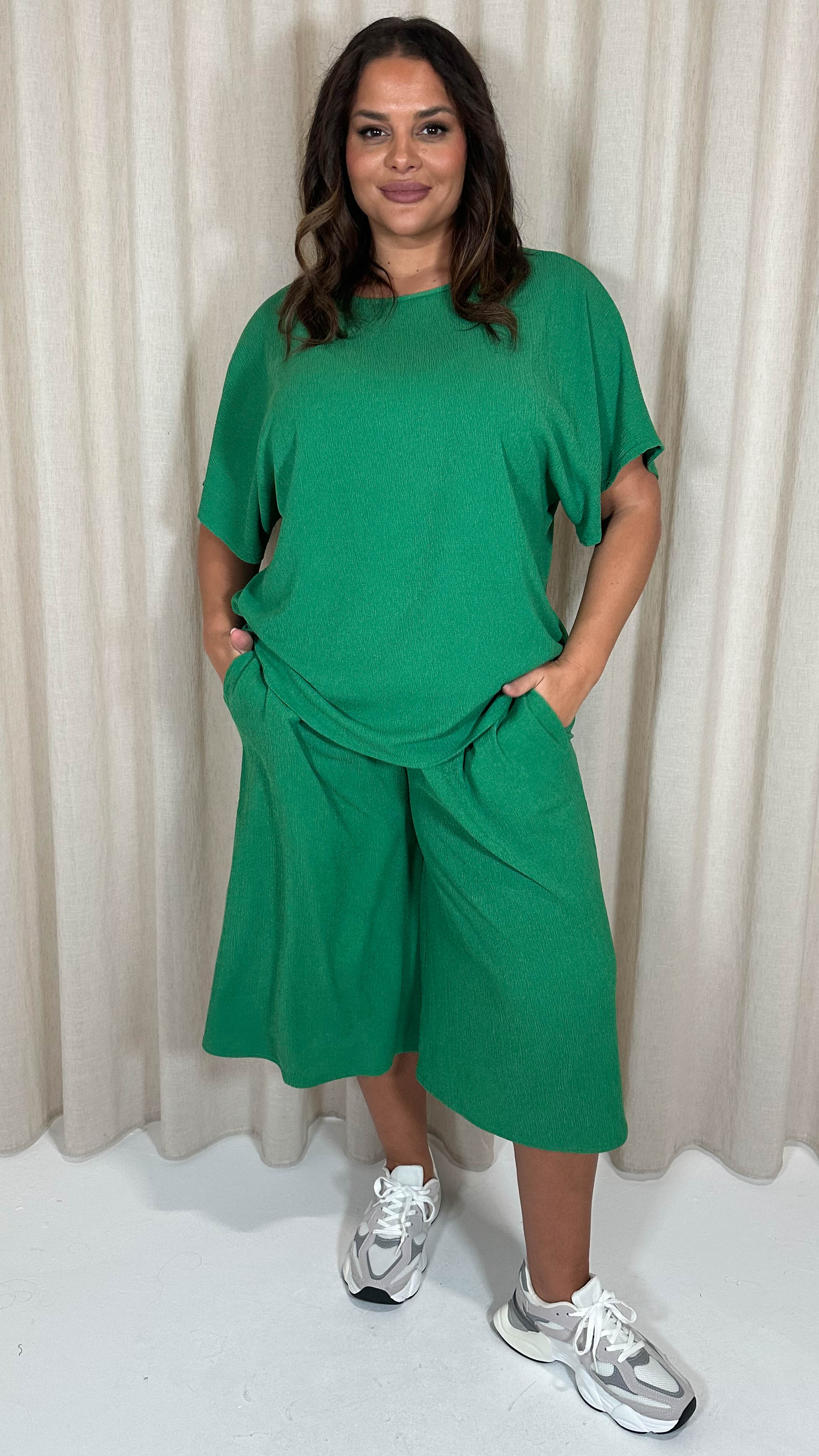 CurveWow Tree Bark Culotte Green - Image 7