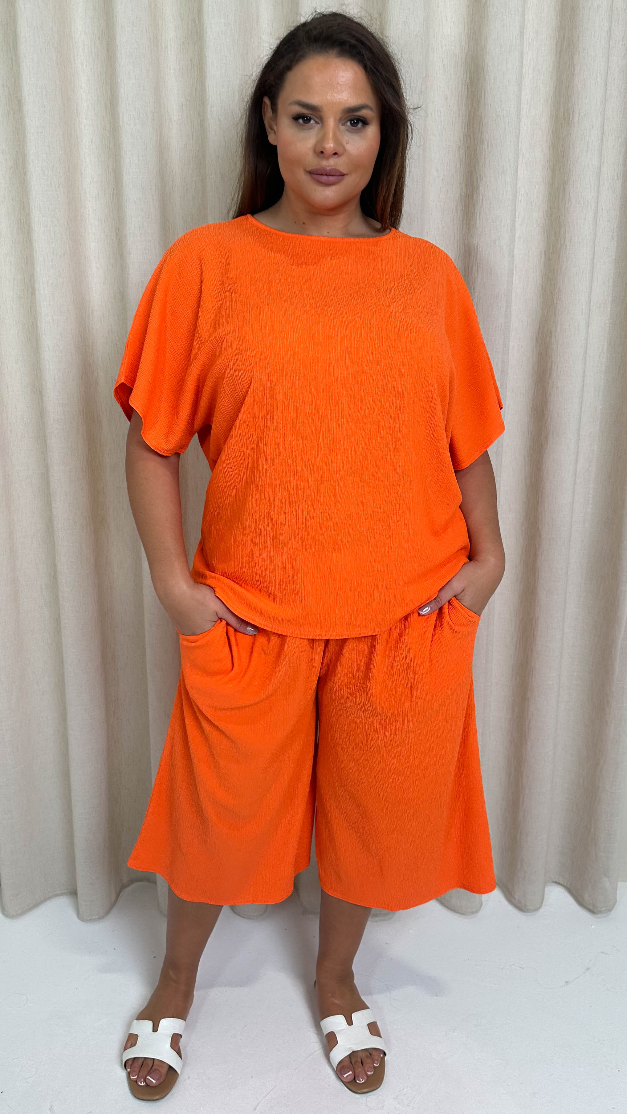 CurveWow Tree Bark Culotte Orange - Image 4