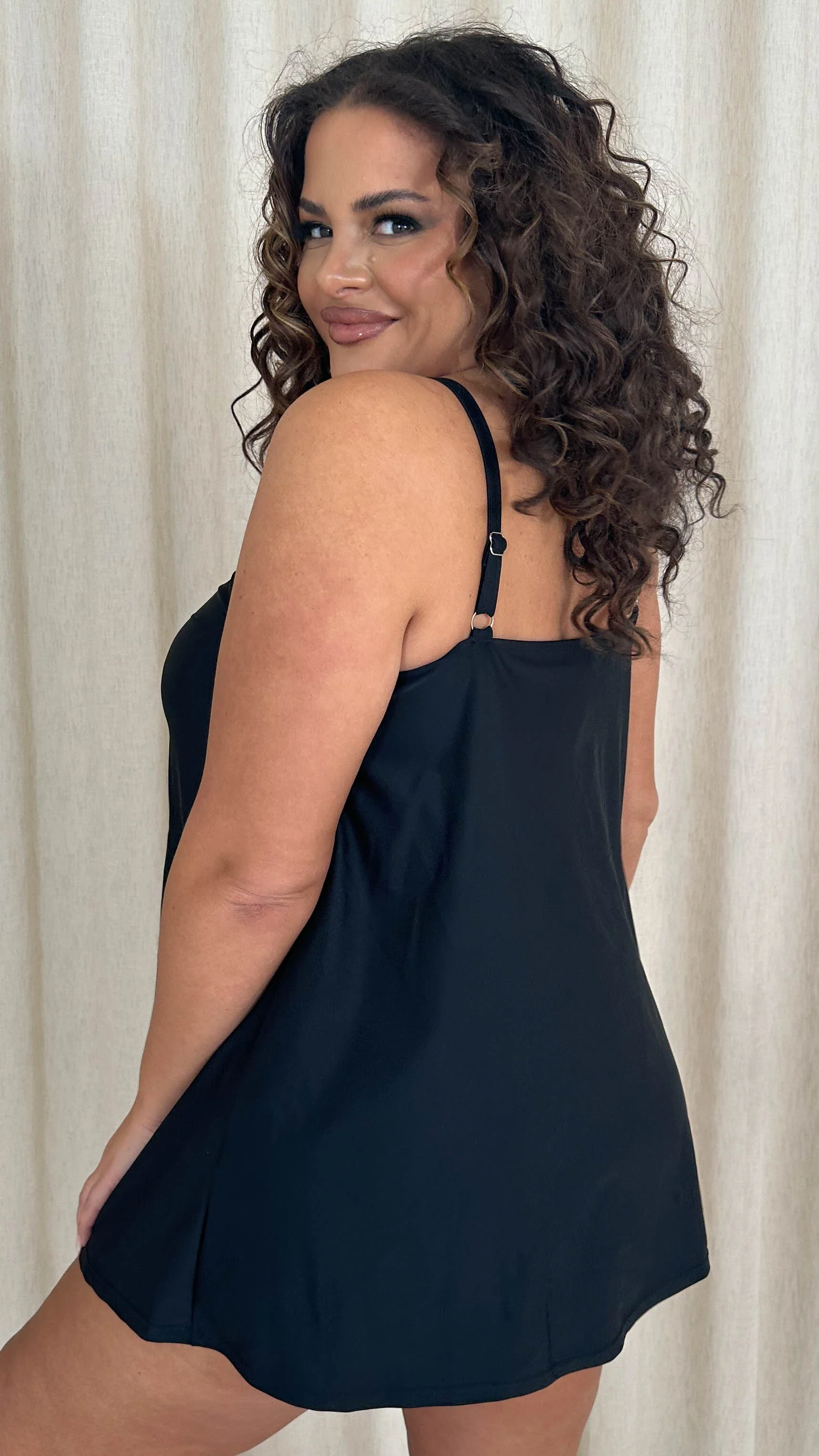 CurveWow Ubar Swimdress Black - Image 6