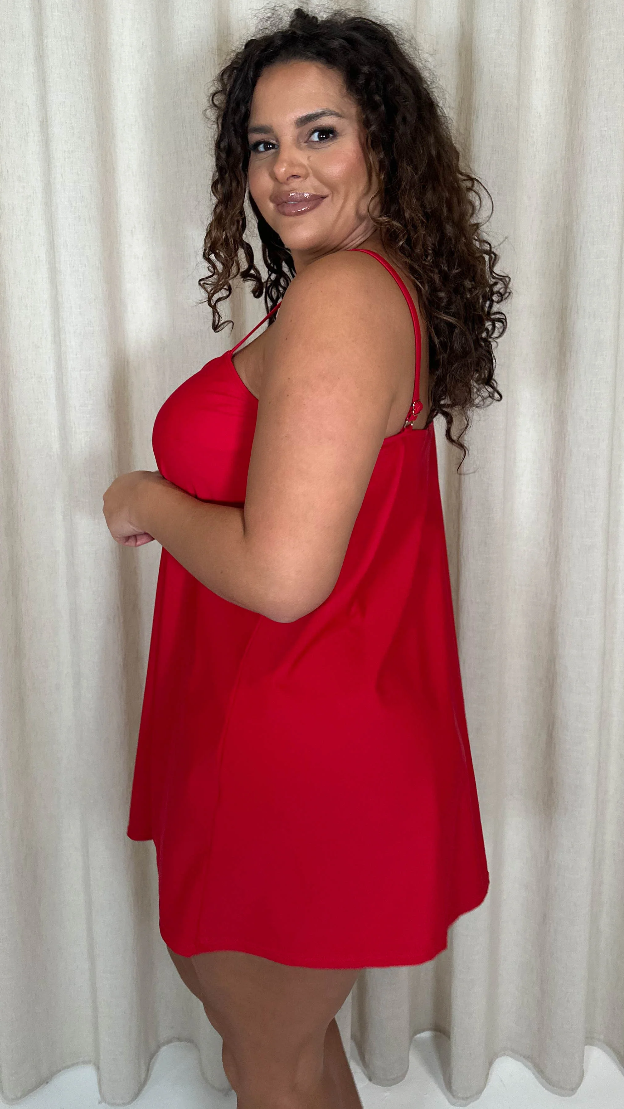 CurveWow Ubar Swimdress Red - Image 7