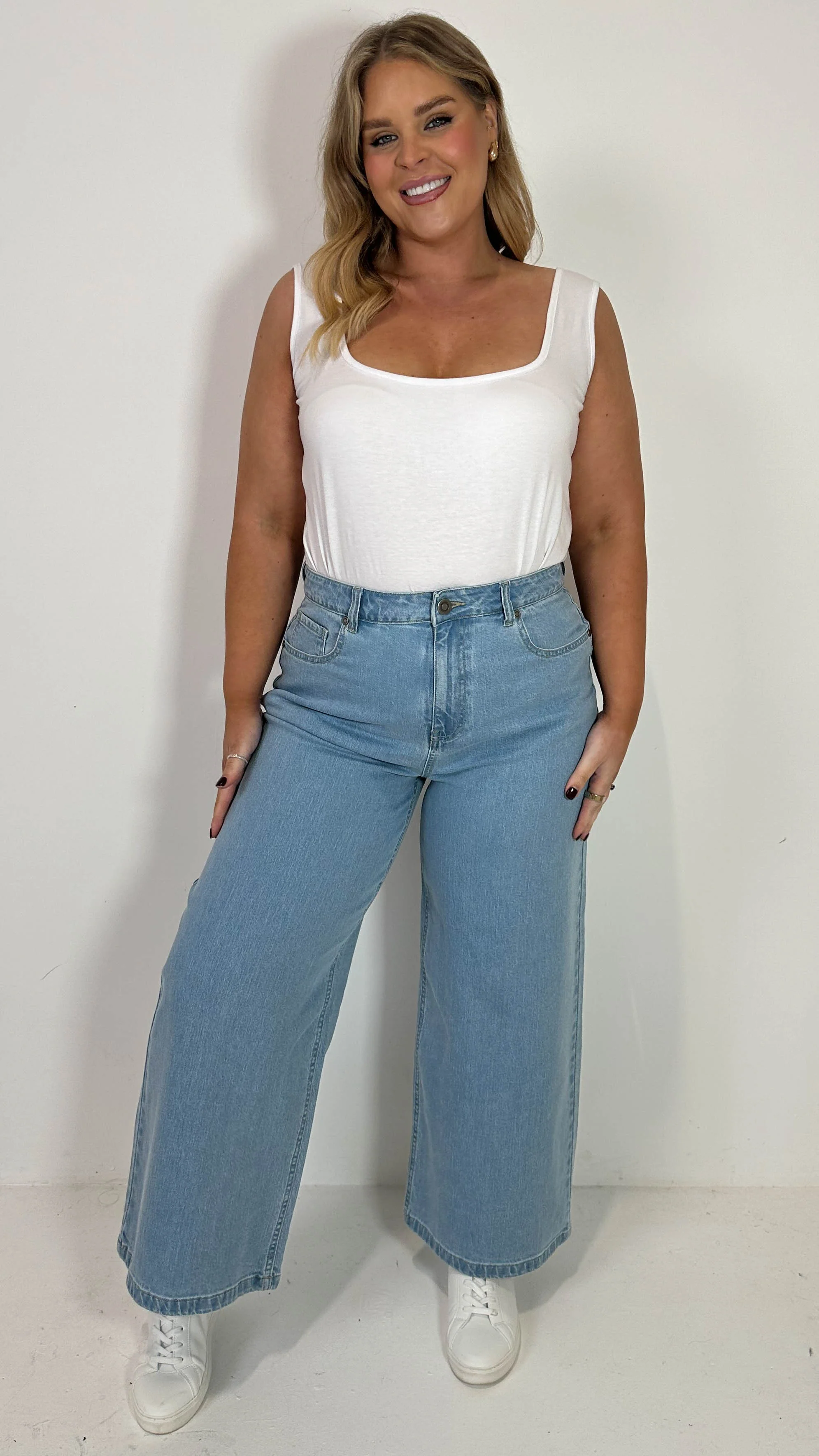 CurveWow Wideleg Jeans Denim - Image 4