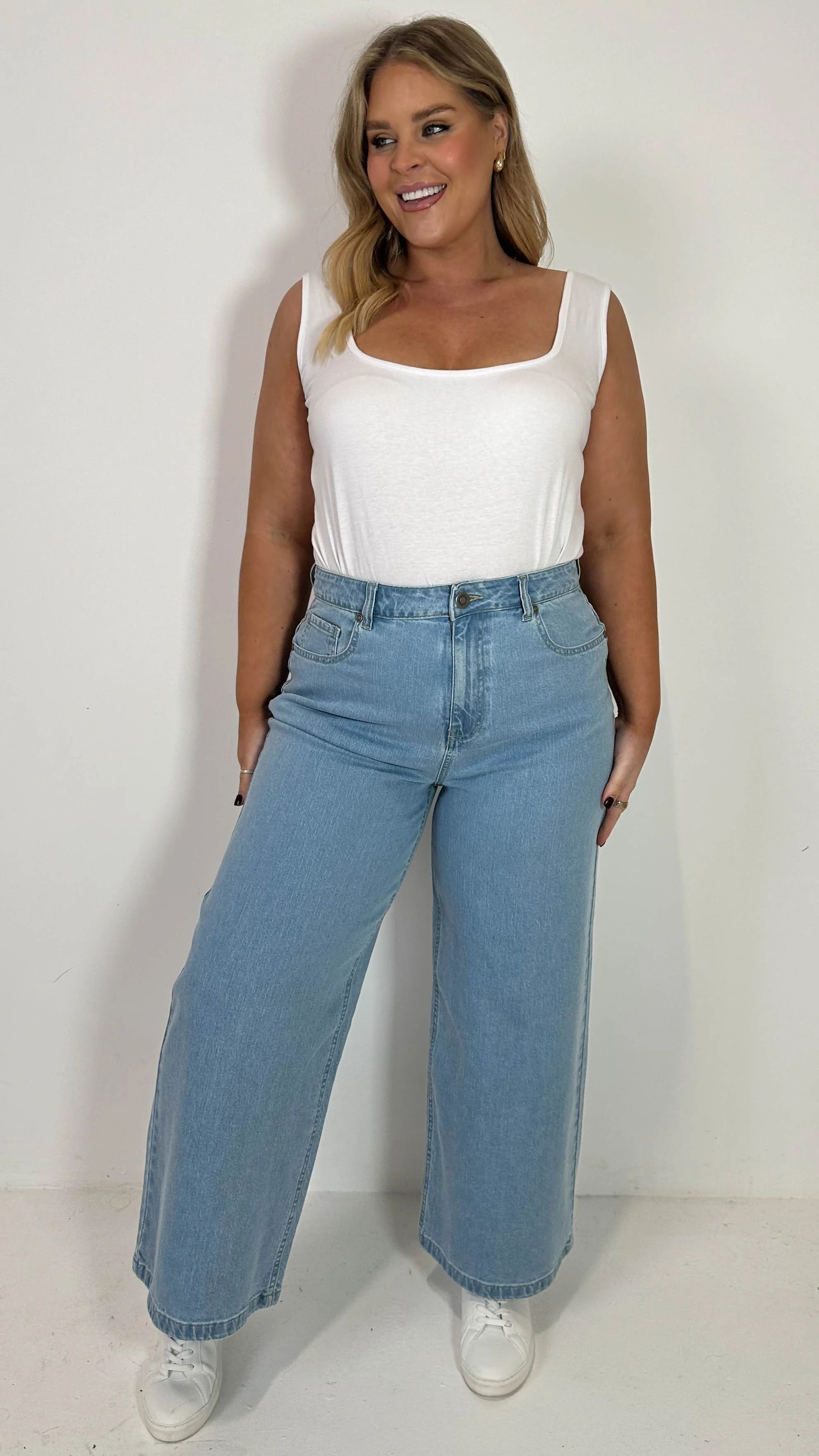 CurveWow Wideleg Jeans Denim - Image 5