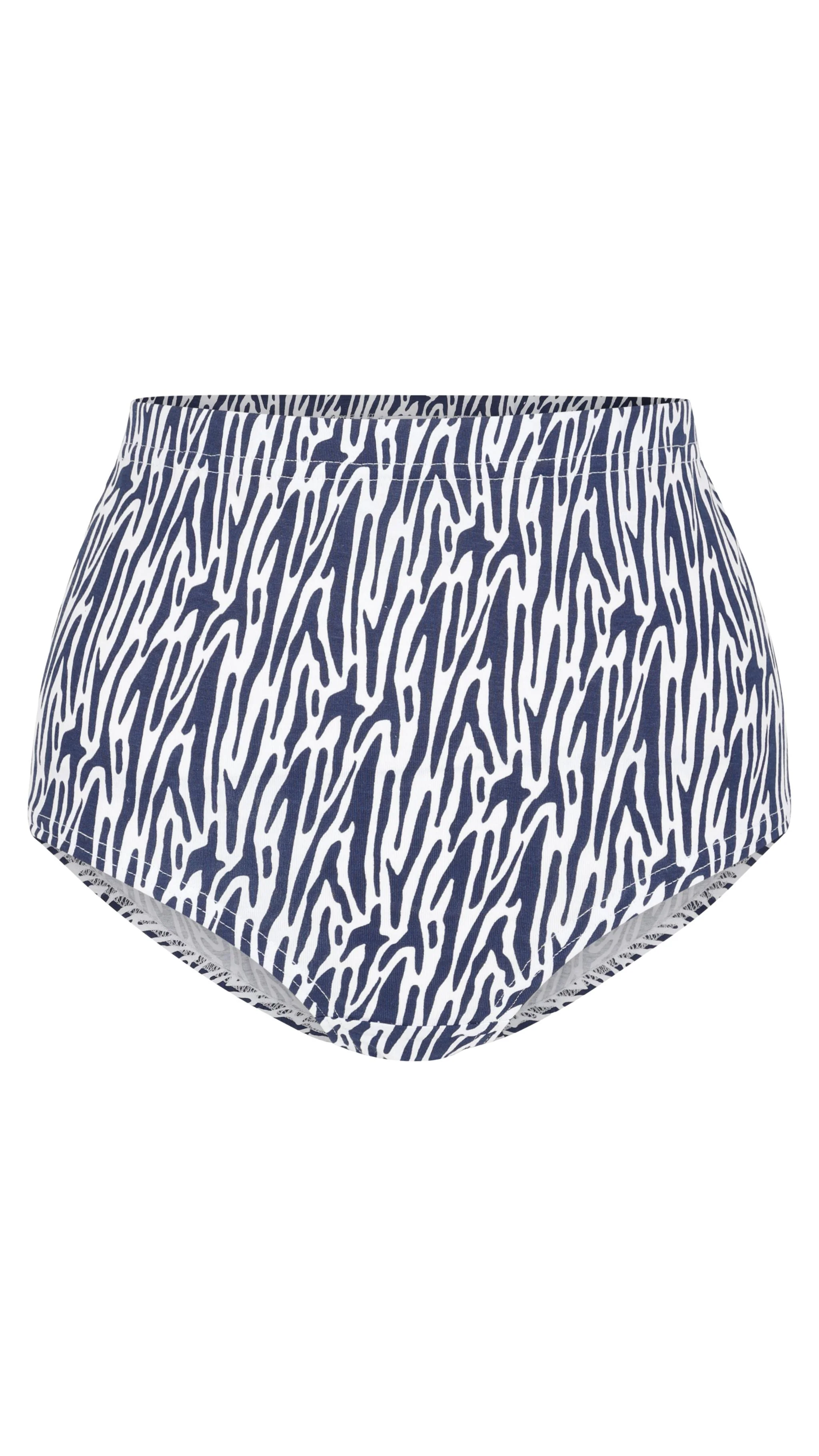 CurveWow 3 Pack Printed Briefs Navy Print - Image 2