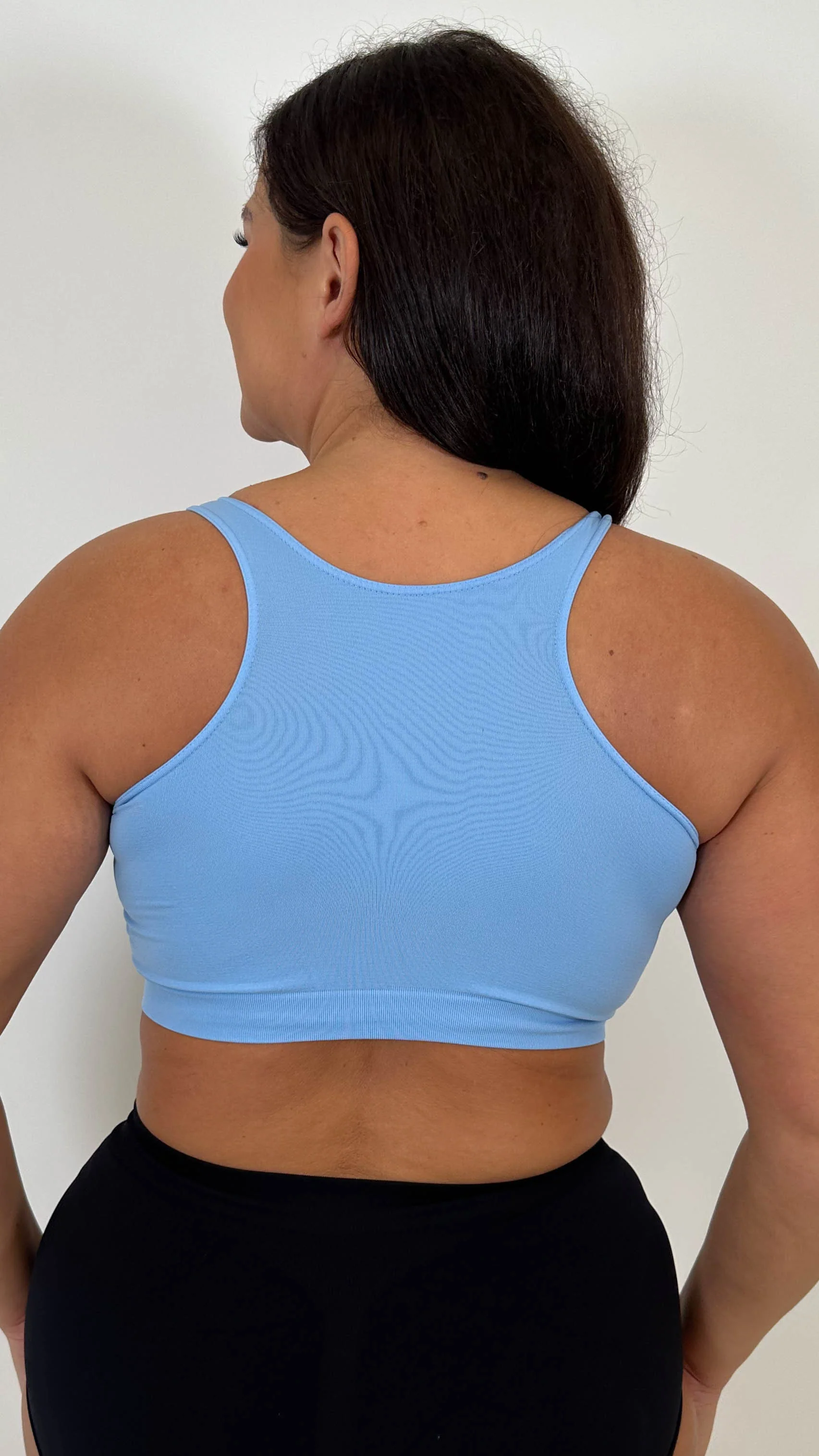Curvy Seam Free Comfort Bra Blue - Image 7