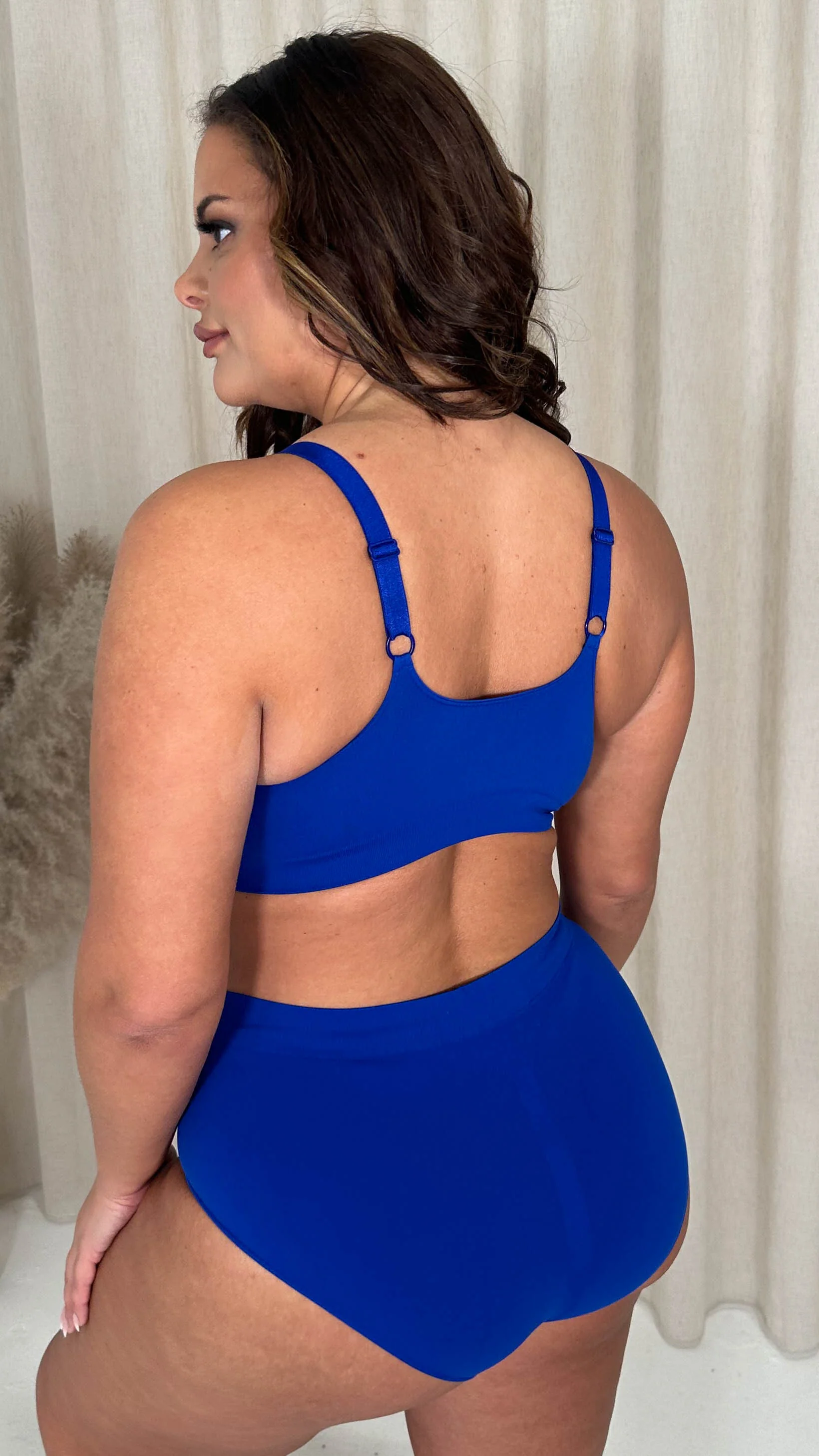 Curvy Seam Free Comfort Brief Blue - Image 7