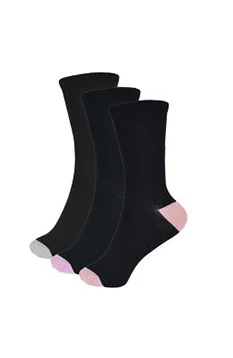 3 Pack Bamboo Heel & Toe Socks Light - Image 2