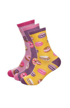 3 Pack Bamboo Novelty Design Socks Doughnut - Image 2