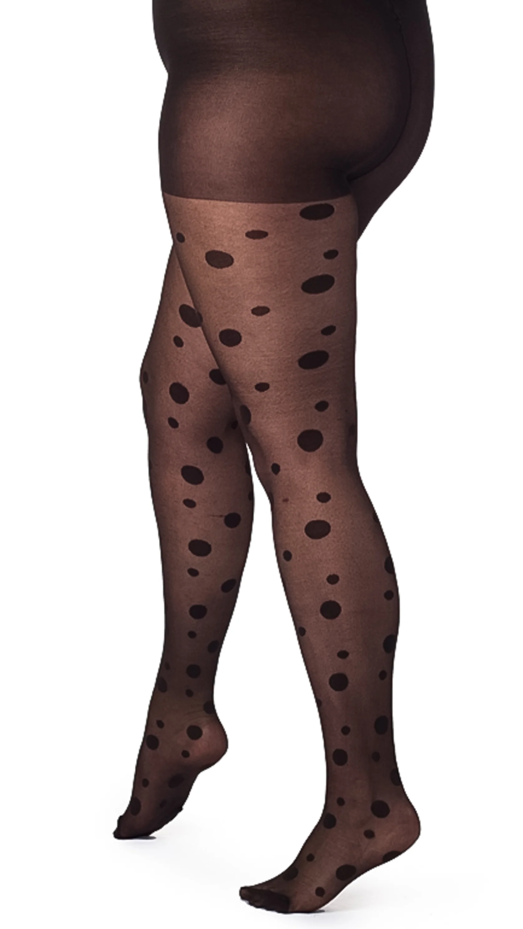 Large Spot Tights Black - Image 2