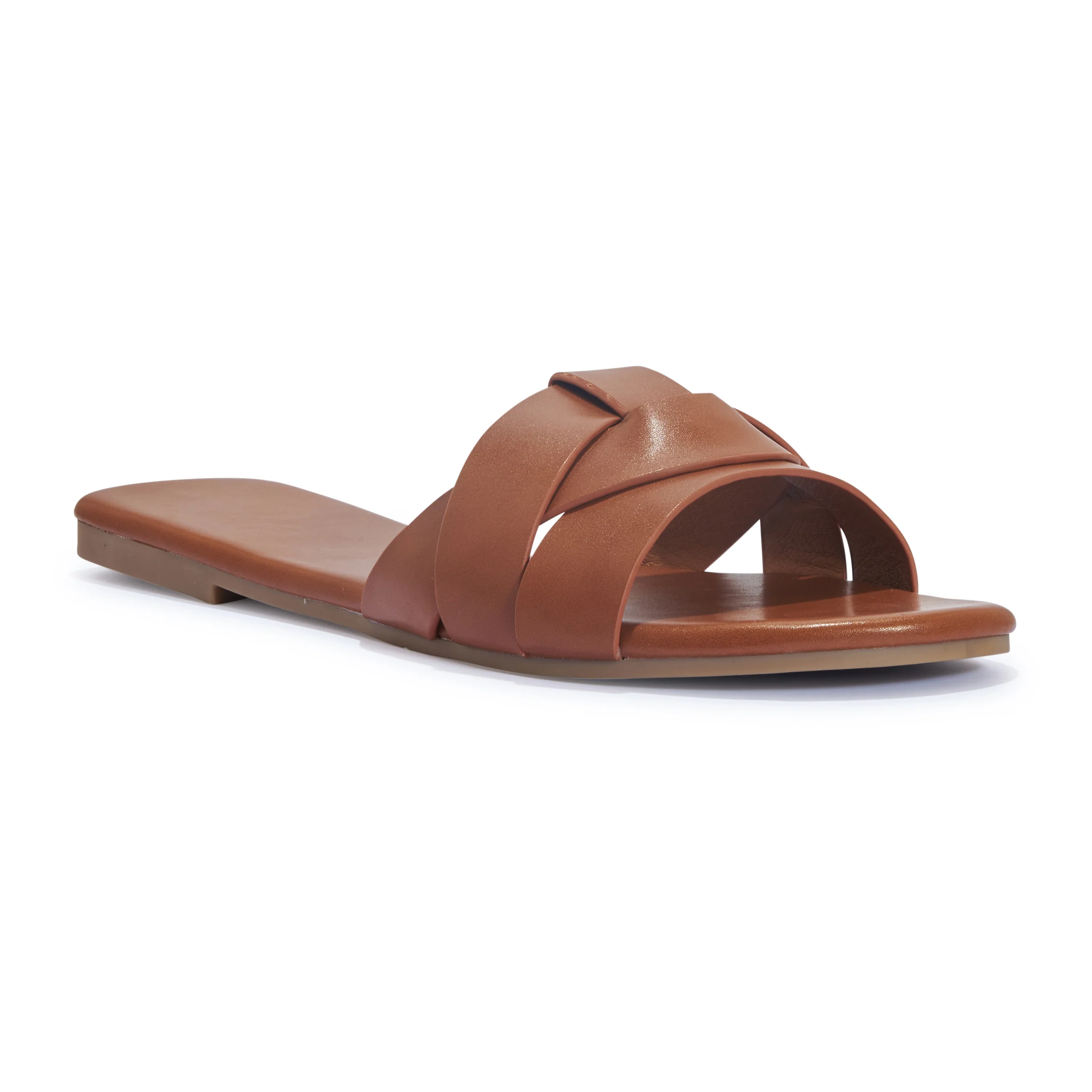 Plait Mule Sandal Tan - Image 2