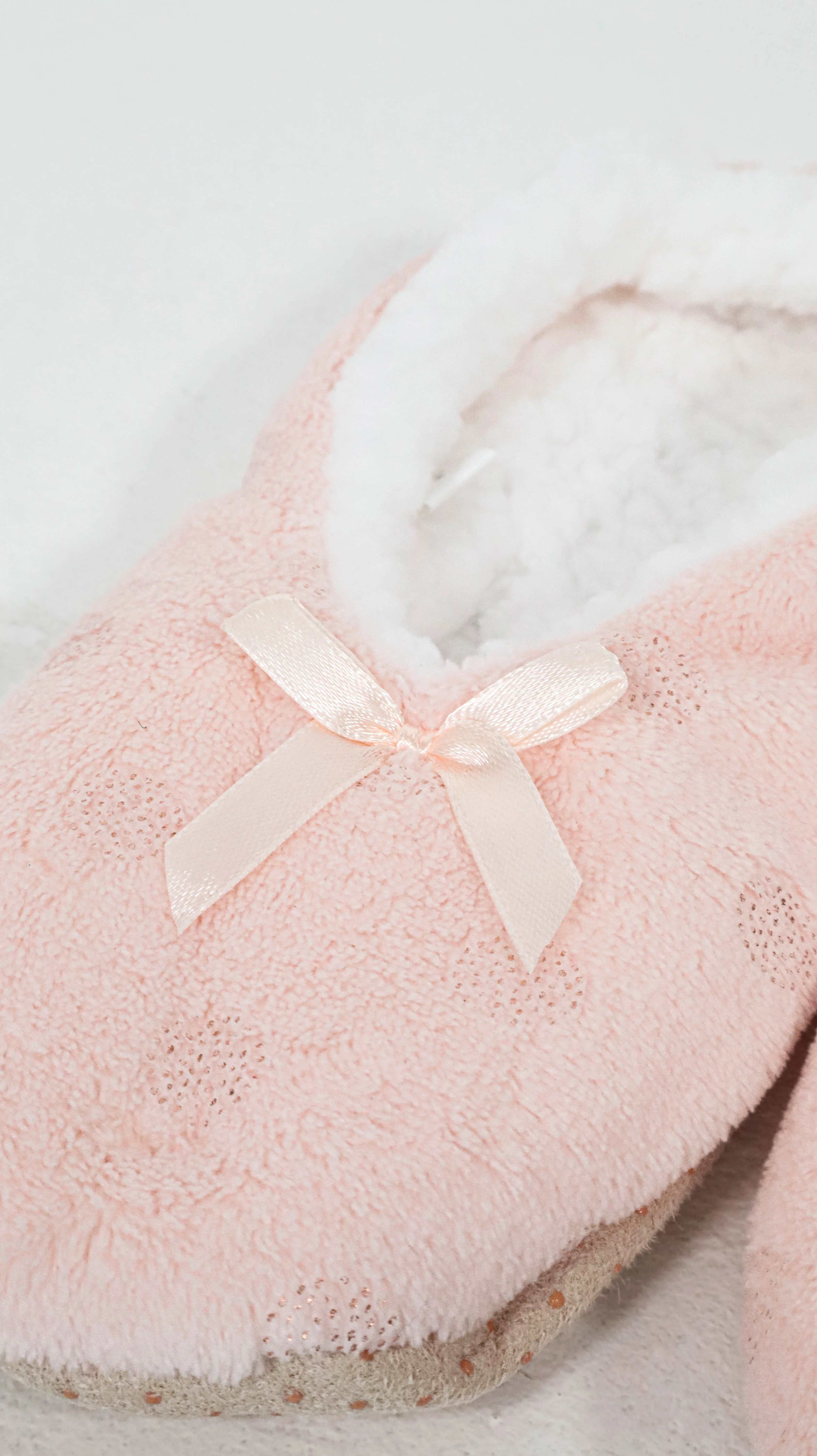 Sherpa Lined Cosy Slipper Socks Pink - Image 3