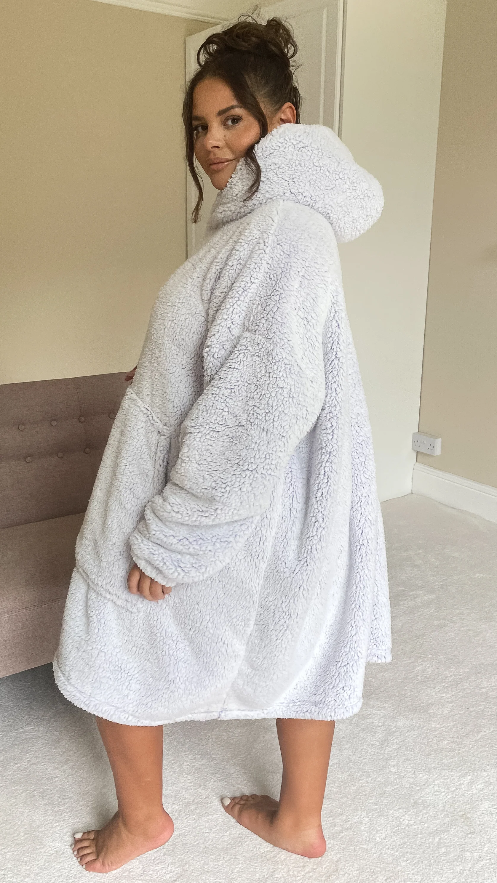 Snow Tipped Snuggle Hoodie Lilac - Image 10