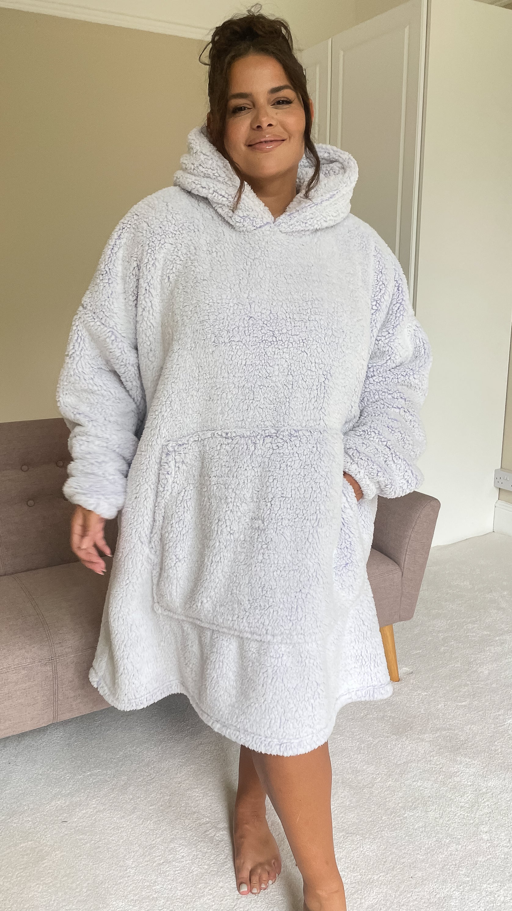 Snow Tipped Snuggle Hoodie Lilac - Image 4