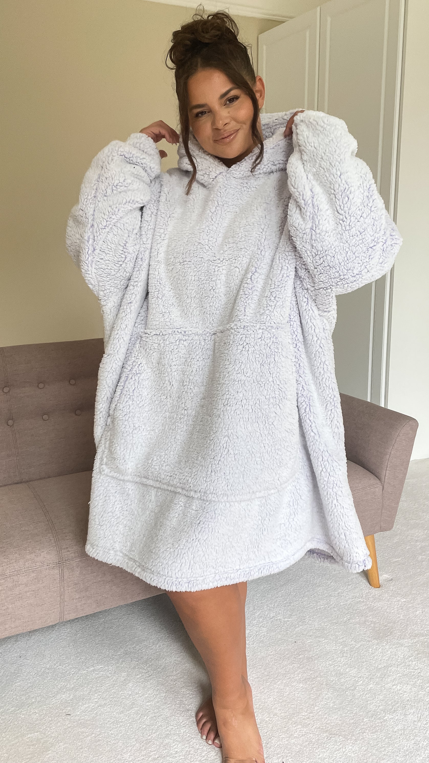 Snow Tipped Snuggle Hoodie Lilac - Image 5