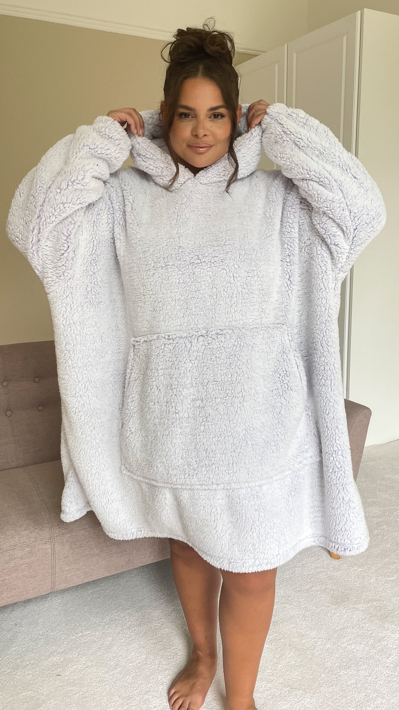 Snow Tipped Snuggle Hoodie Lilac - Image 6