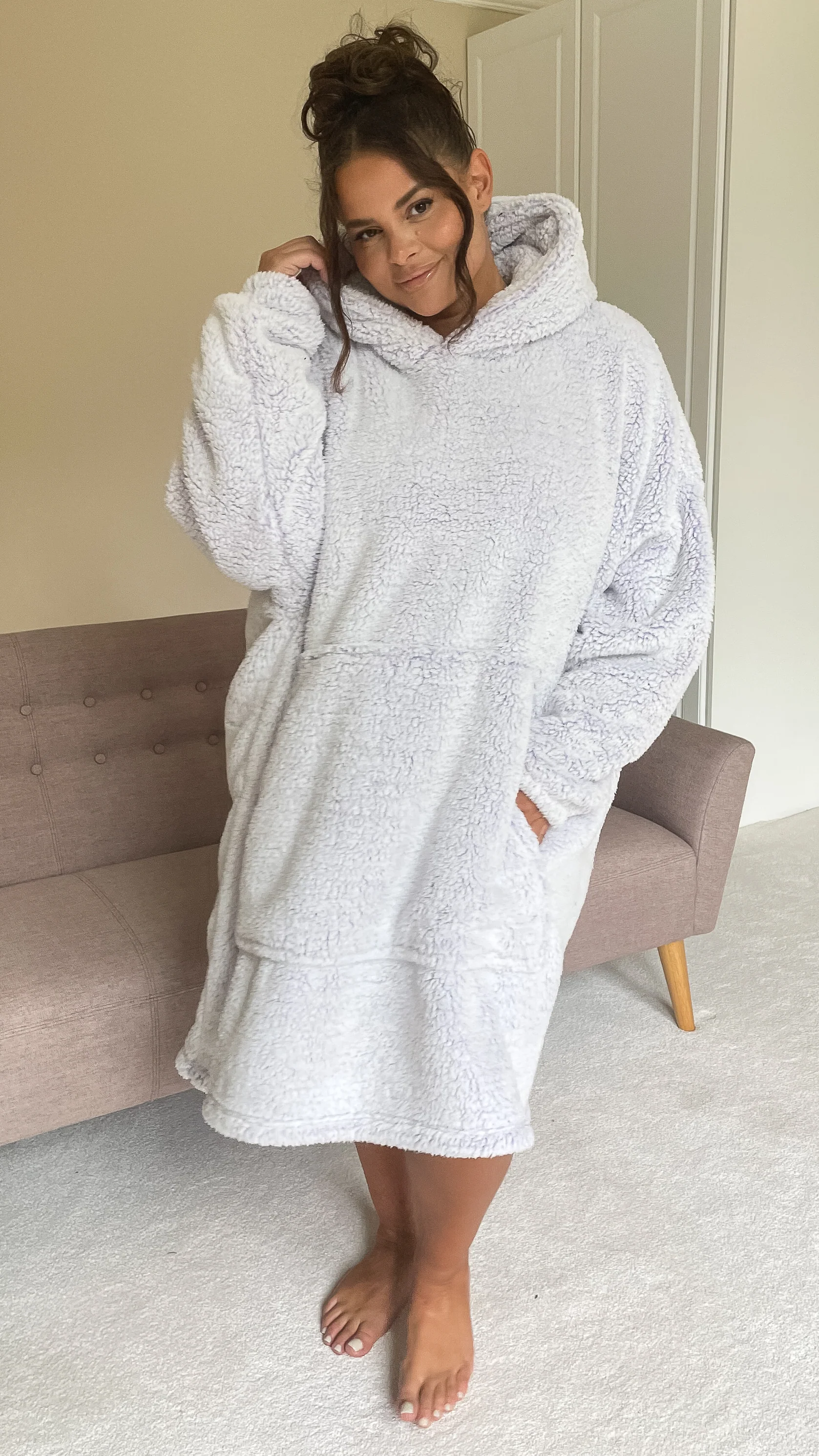 Snow Tipped Snuggle Hoodie Lilac - Image 8