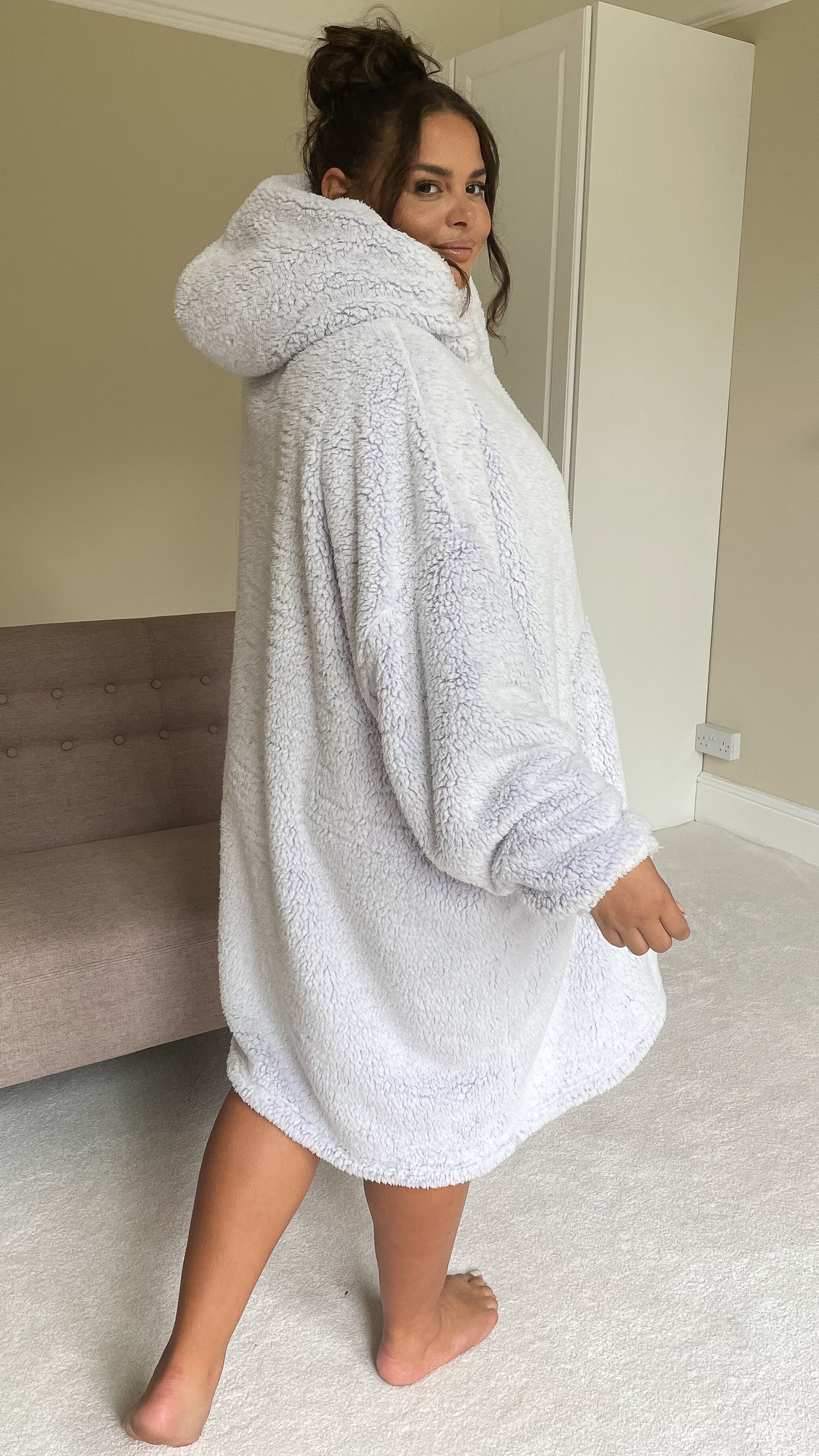 Snow Tipped Snuggle Hoodie Lilac - Image 9