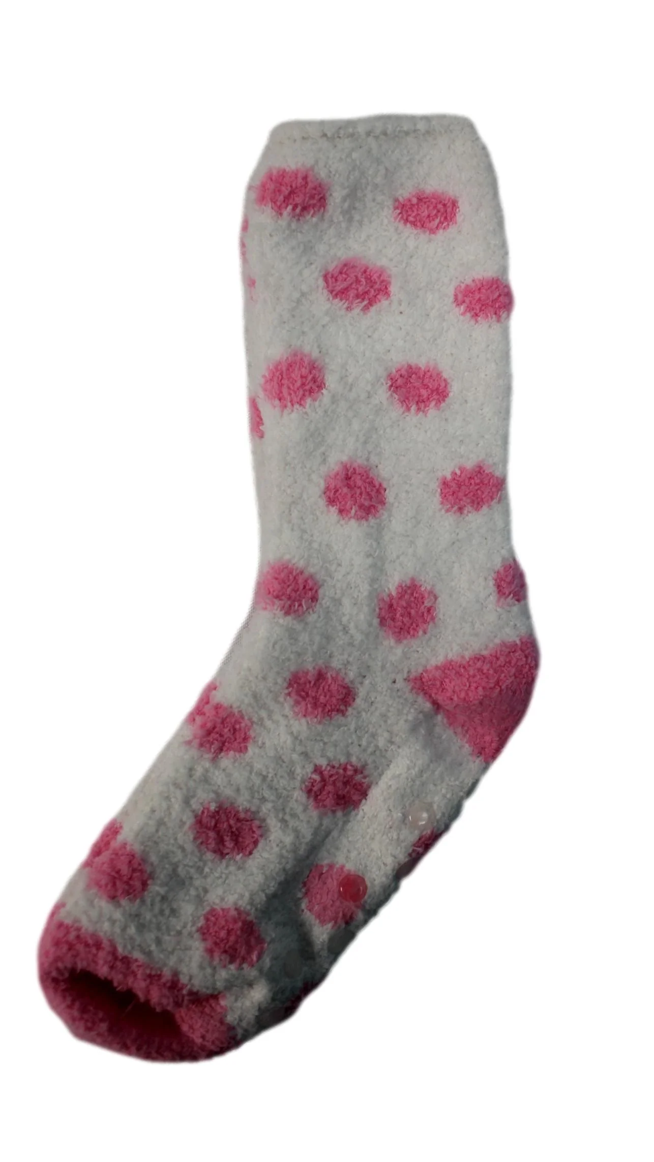 Snuggle Toes 3 Pack Cosy Socks With Gripper White Spot - Image 3