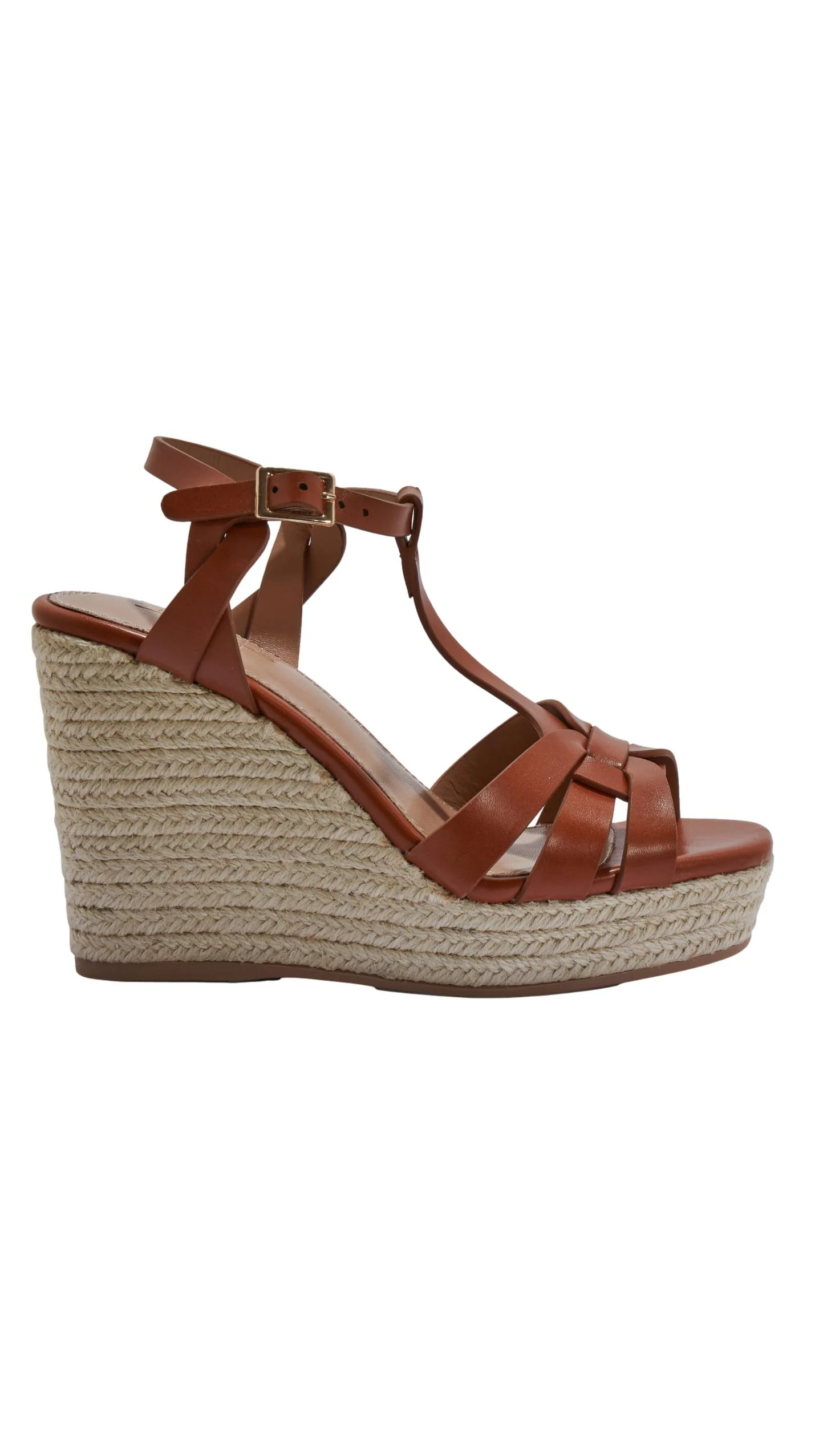 Strappy Wedge Brown