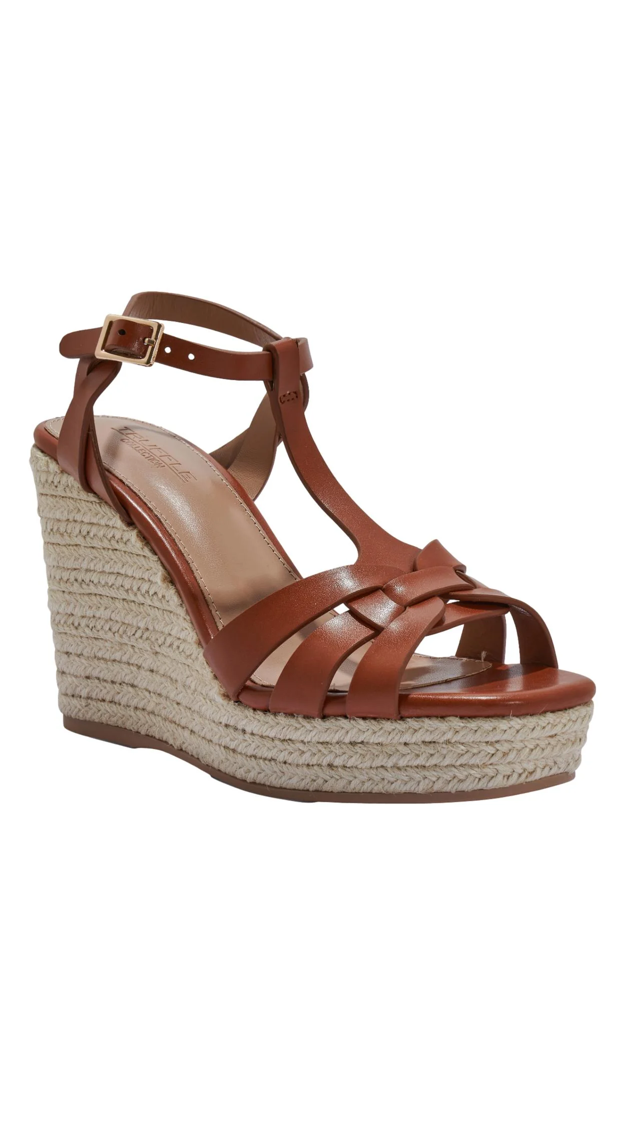 Strappy Wedge Brown - Image 2