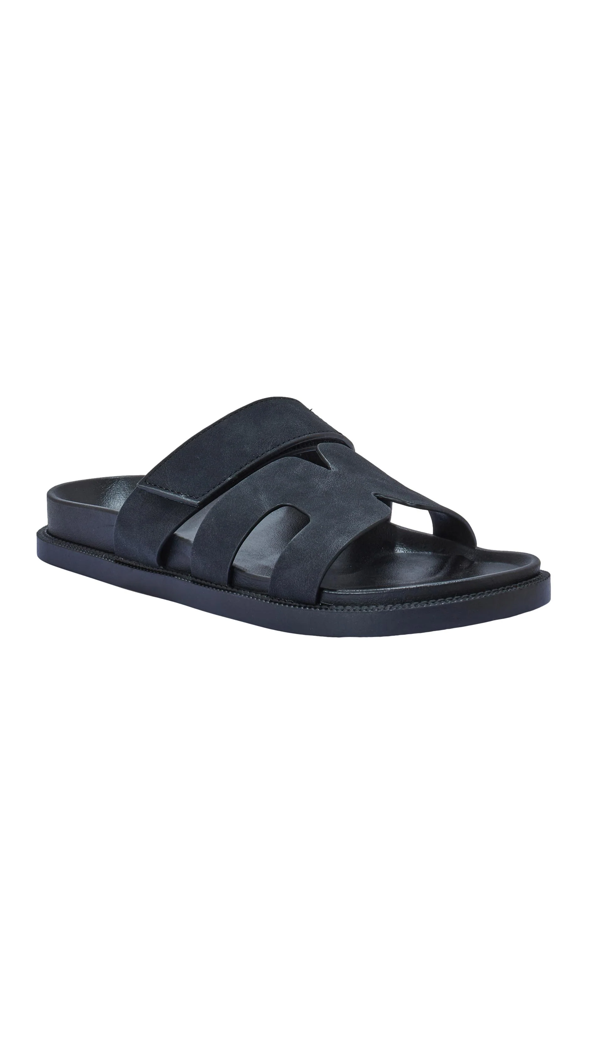 Velcro Gladiator Sandal Black Nubuck PU - Image 2